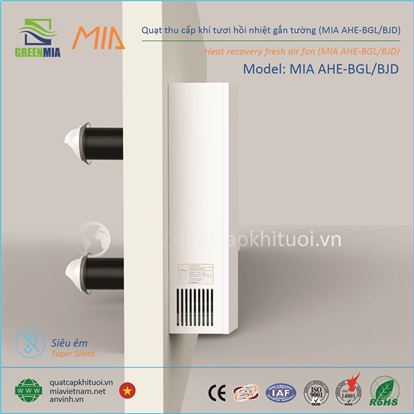 Quạt cấp khí tươi thu hồi nhiệt kiểu gắn tường - MIA AHE BGL/BJD