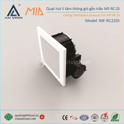 Quạt hút li tâm gắn trần siêu êm hiệu MIA Model MF-RC22DI