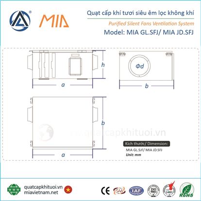 Quạt cấp khí tươi có lọc siêu êm GL.SFJ va JD.SFJ 7