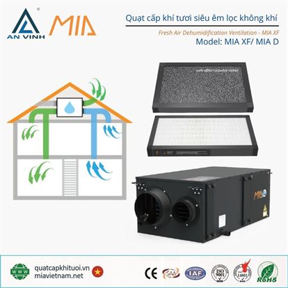 Máy Cấp Khí Tươi Hút Ẩm Không Khí Trong Lành MIA 350m 3/H Được Chứng Nhận CE